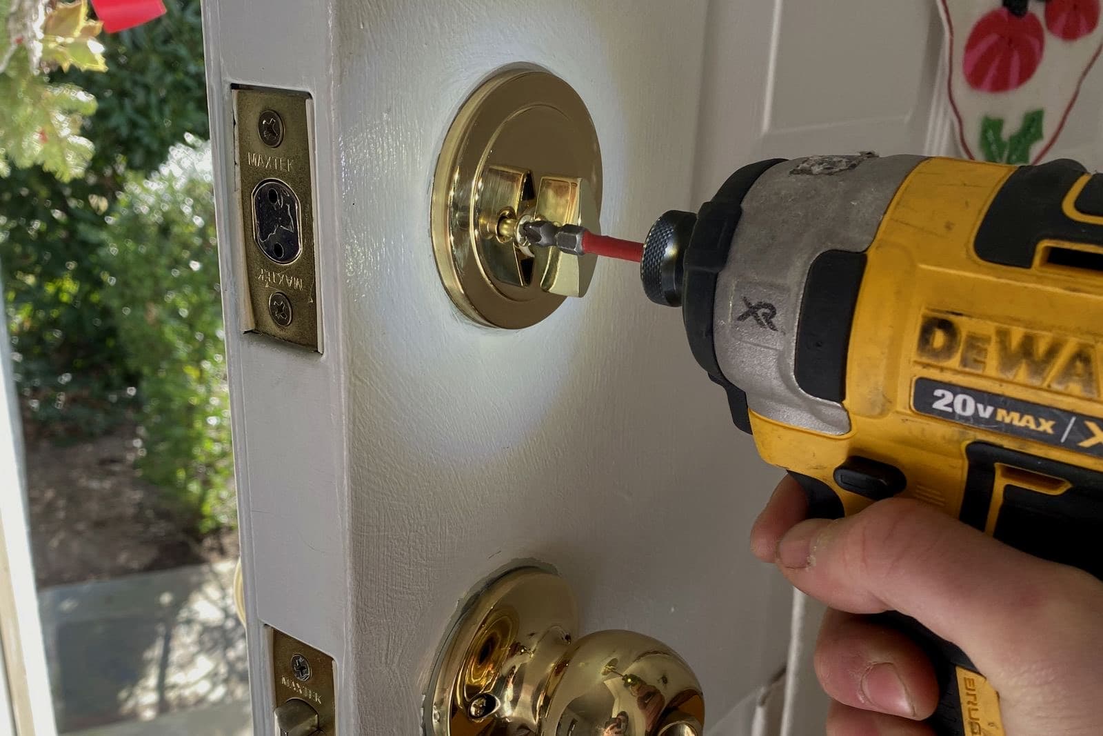 Glass storefront door hardware work